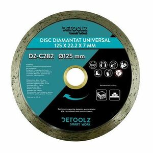 Disc diamantat universal 125x22.2x7mm Detoolz DZ-C282 imagine