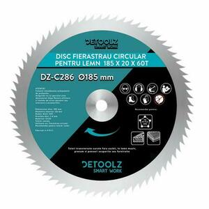 Disc fierastrau circular pentru lemn 185x20x60T Detoolz DZ-C286 imagine