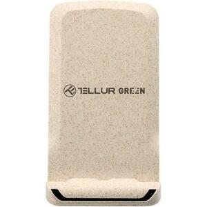 Incarcator Wireless Tellur Green, certificat Qi, 15W (Crem) imagine