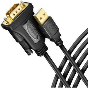 Cablu adaptor Axagon ADS-1PQN, USB - serial, RS-232, chipset FT232RL, 1.5m, negru imagine