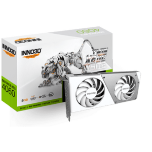 Placa video INNO3D GeForce RTX 4060 TWIN X2 OC WHITE 8GB GDDR6 128-bit imagine