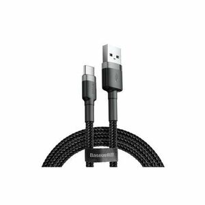 Cablu Date si Incarcare Baseus Cafule CATKLF-CG1, USB la USB Type-C, 2m, Gri - Negru imagine