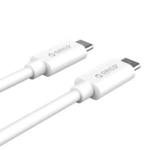 Cablu de date Orico CTC100M-10, USB Type-C - USB Type-C, 1m (Alb) imagine