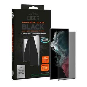 Folie Sticla Eiger 3D Privacy Mountain Glass compatibila cu Samsung Galaxy S22 Ultra Black, 0.33mm, 9H imagine