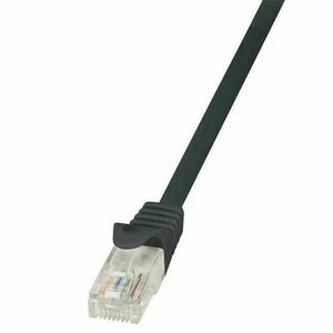 Cablu de retea plat, Logilink , Cat.6A U/UTP SlimLine, 10 m, negru imagine