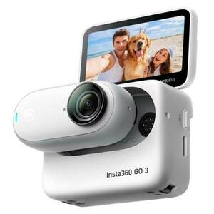 Camera video sport Insta360 GO3, 64GB, Control Vocal, Waterproof IPX8, Editare AI (Alb) imagine