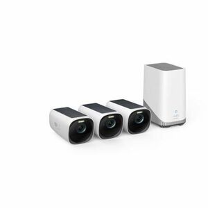 Kit supraveghere video EufyCam 3 S330, 4K Ultra HD, Incarcare solara, BionicMind™, Nightvision, Homebase 3, 3 camere video imagine