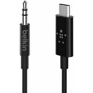 Cablu Belkin USB-C la Jack 3.5mm, 1.8 m, Negru imagine