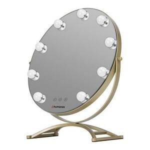 Oglinda de machiaj Humanas HS-HM03 cu iluminare LED, 40cm, Auriu imagine