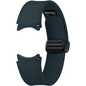 Curea smartwatch Samsung D-Buckle Hybrid Eco-Leather Band pentru Galaxy Watch6, Normal (S/M), Albastru imagine