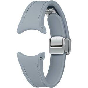 Curea smartwatch Samsung D-Buckle Hybrid Eco-Leather Band pentru Galaxy Watch6, Slim (S/M), Albastru imagine