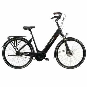Bicicleta Electrica Devron 28426, roti 28inch, 7 viteze, cadru aluminiu 490mm, frane hidraulice pe disc (Negru) imagine