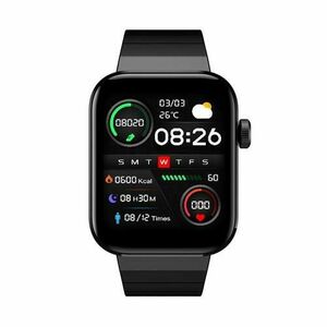 Smartwatch Mibro T1, Bluetooth, Display AMOLED HD 1.6inch, Wateproof 2 ATM, Microfon (Negru) imagine