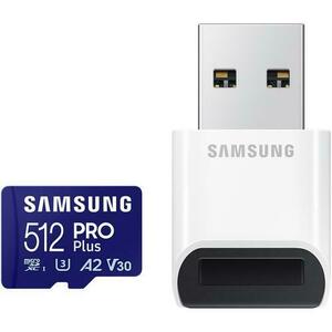 Card de memorie Samsung microSD PRO Plus MB-MD512SB/WW, 512GB + Adaptor USB imagine