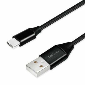 Cablu de date Logilink, CU0140, USB 2.0 (T) la USB 2.0 Type-C (T), 1m, Premium, Negru imagine