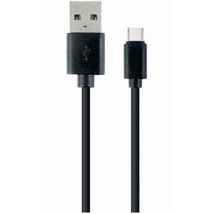 Cablu alimentare si date Gembird, USB 2.0 (T) la USB 2.0 Type-C (T), 1m, Negru, CC-USB2-AMCM-1M imagine