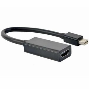 Cablu video Gembird A-mDPM-HDMIF-02, Mini-DisplayPort (T) la HDMI (M), 10cm, rezolutie maxima Full HD la 60Hz, Negru imagine