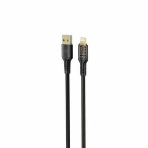 Cablu transparent Tellur USB to Lightning, 2.4A, 1m, Negru imagine