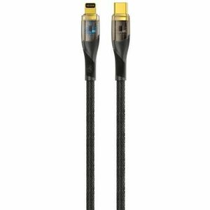 Cablu transparent Tellur USB-C to Lightning, PD27W, 1m, Negru imagine