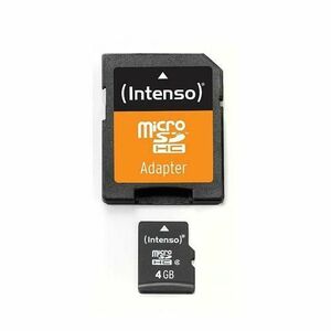 Card memorie Intenso Micro SDHC 4GB Clasa 4 + Adaptor SD imagine