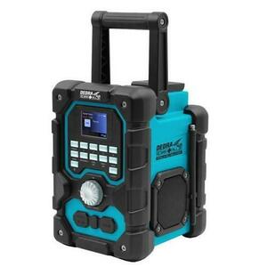 Radio cu baterie, Dedra, Cu Bluetooth, IP54, 18 W, 10 m, Negru/Albastru imagine