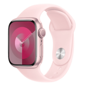 Smartwatch Apple Watch 9 GPS, 41mm Pink Aluminium Case, Light Pink Sport Band - S/M imagine