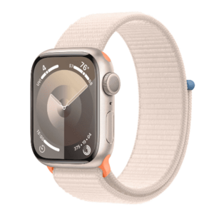Smartwatch Apple Watch 9 GPS, 41mm Starlight Aluminium Case, Starlight Sport Loop imagine