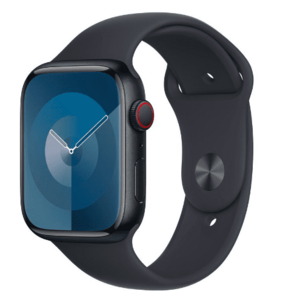 Smartwatch Apple Watch 9 GPS + Cellular, 45mm Midnight Aluminium Case, Midnight Sport Band - S/M imagine