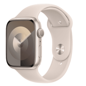 Smartwatch Apple Watch 9 GPS, 45mm Starlight Aluminium Case, Starlight Sport Band - M/L imagine