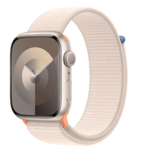 Smartwatch Apple Watch 9 GPS, 45mm Starlight Aluminium Case, Starlight Sport Loop imagine