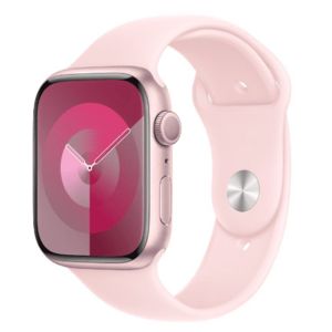 Smartwatch Apple Watch 9 GPS, 45mm Pink Aluminium Case, Light Pink Sport Band - S/M imagine
