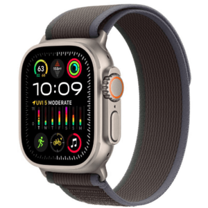 Smartwatch Apple Watch Ultra 2 GPS + Cellular, 49mm Titanium Case with Blue/Black Trail Loop - S/M imagine