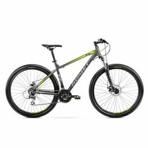 Bicicleta de munte Romet Rambler R9.1 XL/21 Gri/Verde/Argintiu 2023 imagine