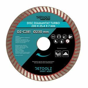 Disc diamantat turbo Detoolz DZ-C281, 230x25.4x7mm imagine
