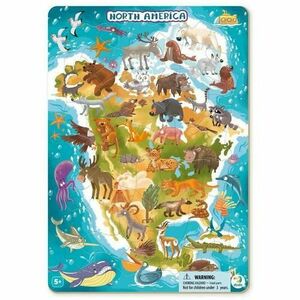 Puzzle cu rama - America de Nord (53 piese) imagine