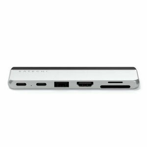 Hub USB-C dublu Satechi pentru Surface Pro 9, Argintiu imagine