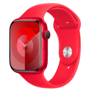 Smartwatch Apple Watch 9 GPS, 45mm RED Aluminium Case, RED Sport Band - M/L imagine