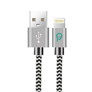 Cablu de date Spacer, USB 2.0 (T) la Lightning (T) pentru iPhone, braided, retail pack, 1.8m, Zebra imagine