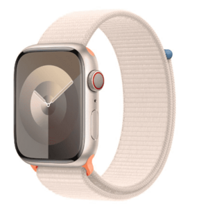 Smartwatch Apple Watch 9 GPS + Cellular, 45mm Starlight Aluminium Case, Starlight Sport Loop imagine