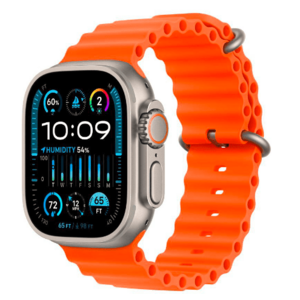 Smartwatch Apple Watch Ultra 2 GPS + Cellular, 49mm Titanium Case with Orange Ocean Band imagine