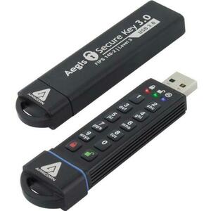 Stick USB Apricorn Aegis Secure Key 3.0, 120GB, USB 3.0 (Negru) imagine