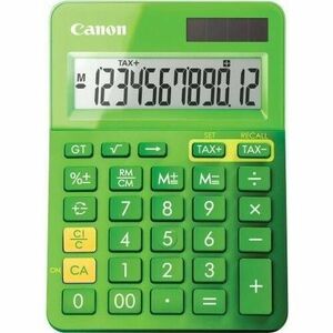 Calculator birou Canon LS123KGR verde, 12 digiti, ribbon, display LCD, functie business, tax si conversie moneda imagine