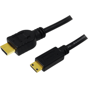 Cablu video adaptor HDMI (T) la Mini-HDMI (Type C)(T), 1.5m, conectori auriti, rezolutie maxima 4K DCI (4096 x 2160) la 60 Hz, negru imagine