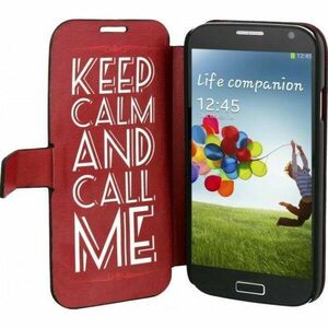 Husa Flap TnB Keep Calm Smasung Galaxy S4 i9500 Neagra imagine
