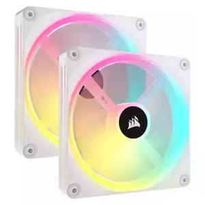 Ventilator / radiator Corsair iCUE LINK QX140 RGB Starter Kit Two Fan Pack White imagine