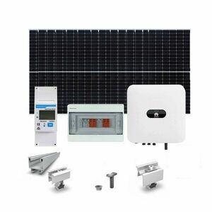 Sistem Fotovoltaic complet cu montaj si dosar prosumator inclus 5 kWp, invertor monofazat hibrid Huawei si 11 panouri Canadian Solar, montaj pe acoperis inclinat imagine
