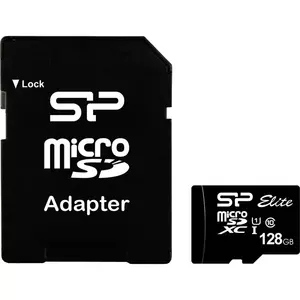 Card de memorie Silicon Power Elite 128GB Micro SDXC Clasa 10 UHS-I U1 + adaptor imagine