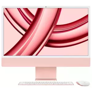 Sistem All-In-One Apple iMac 2023 24" Retina 4.5K Apple M3 8-core GPU RAM 8GB SSD 256GB Tastatura INT Mac OS Sonoma Pink imagine