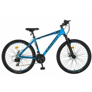 Bicicleta MTB-HT Carpat C2758C, 21 viteze, Roti 27inch, Cadru Aluminiu 6061, Frane pe Disc (Albastru) imagine