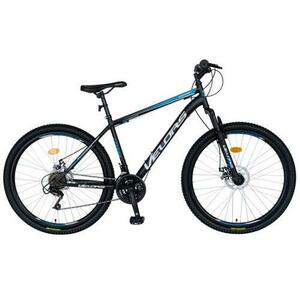Bicicleta MTB-HT Velors V2709A, 18 Viteze, Roti 27.5inch, Cadru 18inch, Frane pe disc (Negru/Albastru) imagine